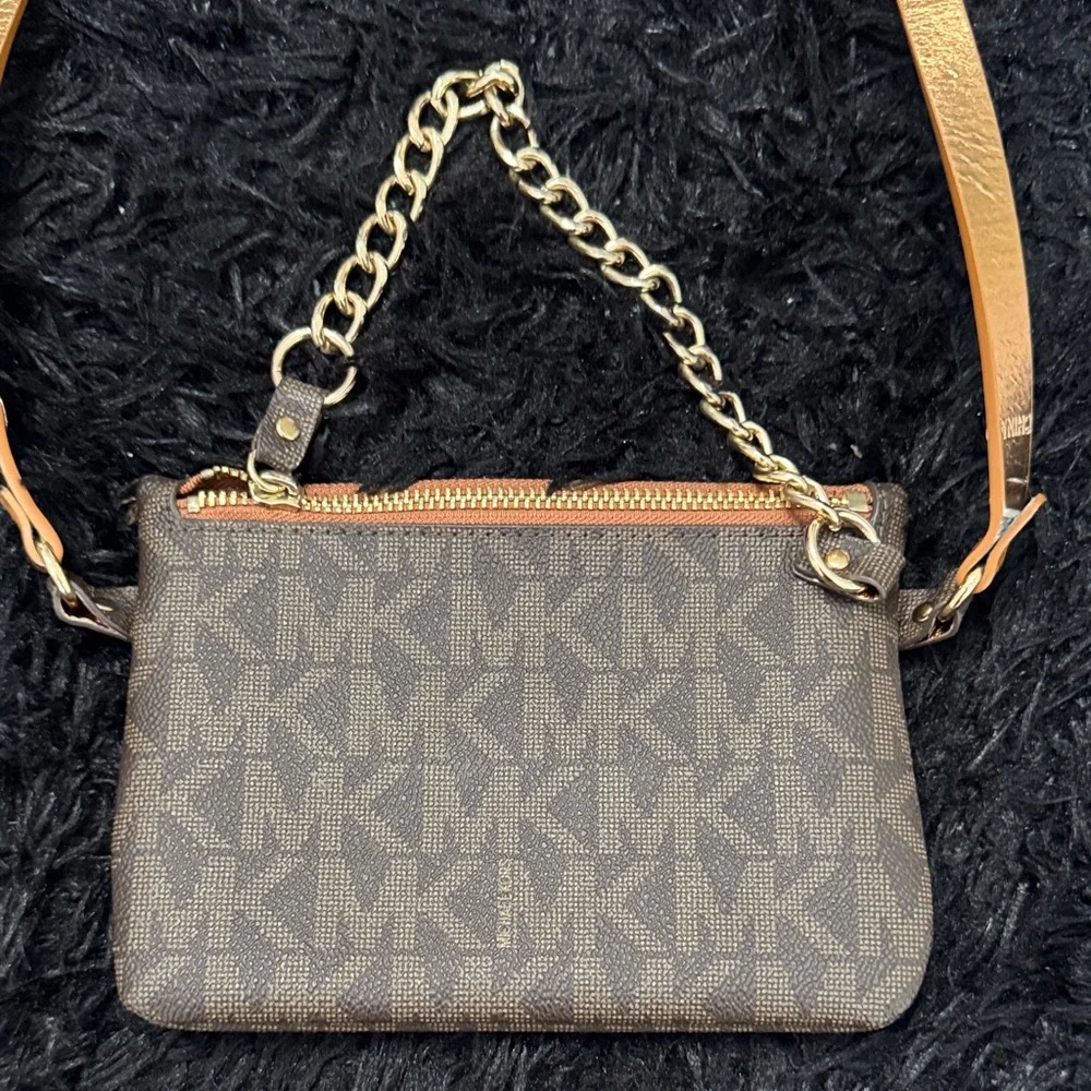 Michael Kors Brown and Tan Crossbody Bag - Picture 2 of 5
